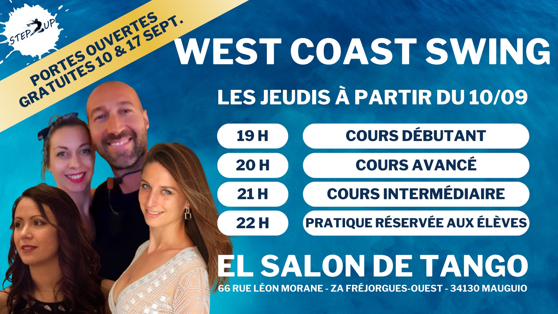 VISUEL STEP UP WCS et PRATIQUE ELEVES 2020-2021 EL SALON DE TANGO